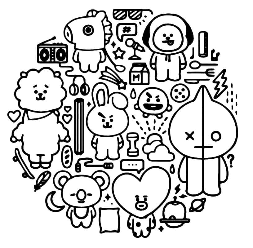 Nhân Vật BT21 Cá Tính