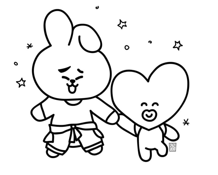 Nhân Vật Cooky và Tata BT21