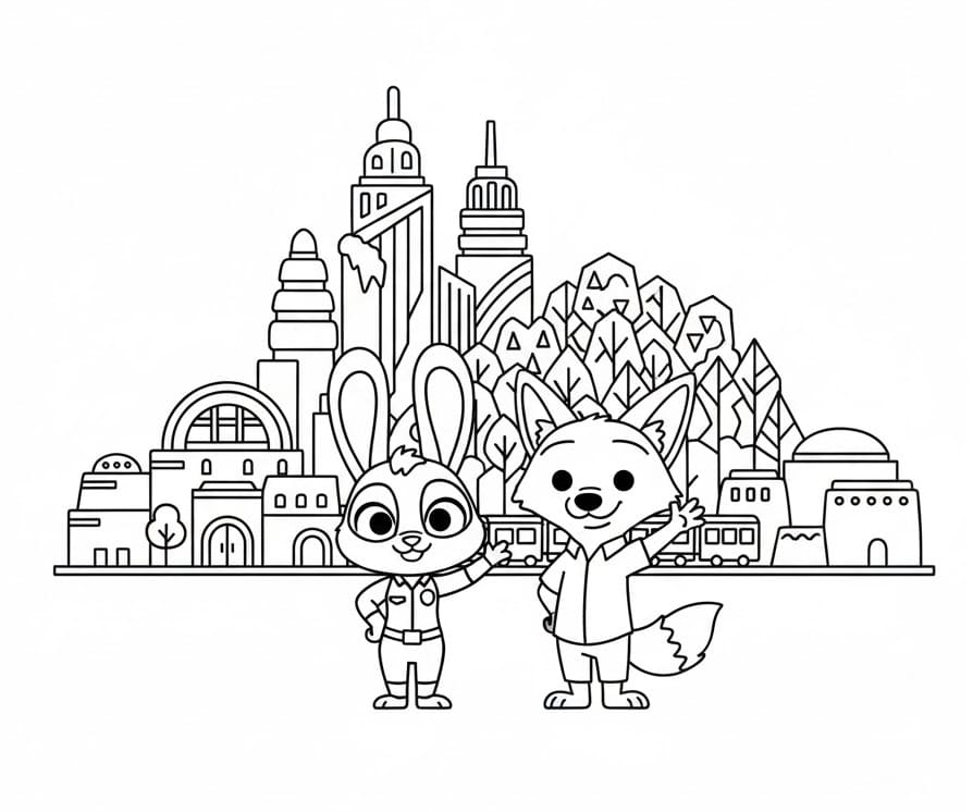 Nhân Vật Zootopia Cute
