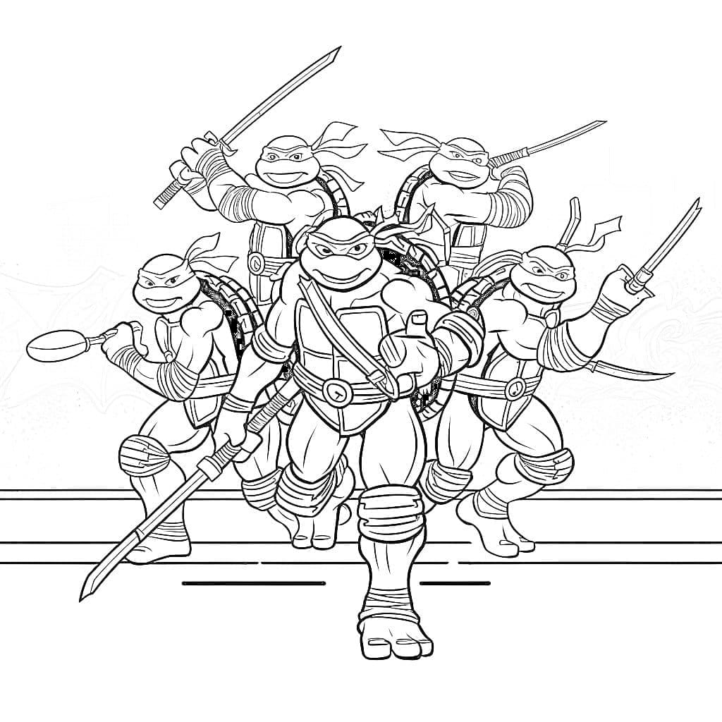 Ninja Rùa Chạy Vào Trận Chiến