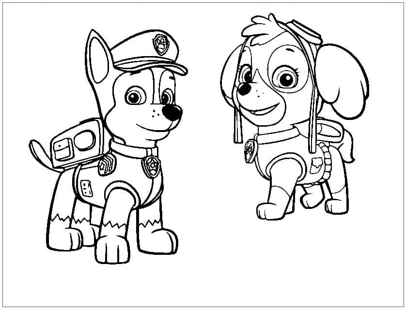 Paw Patrol Chase và Skye