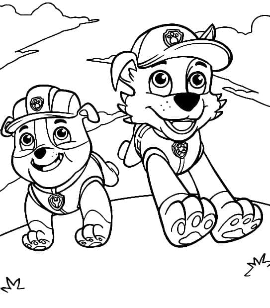 Paw Patrol Rubble và Rocky