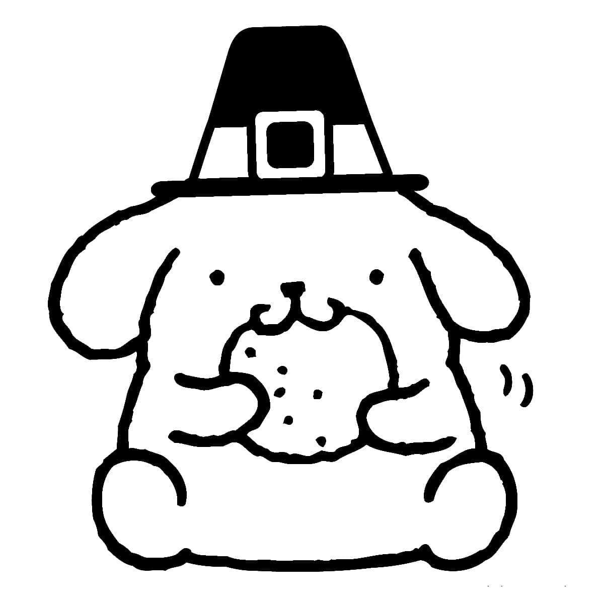 Pompompurin Ăn Bánh