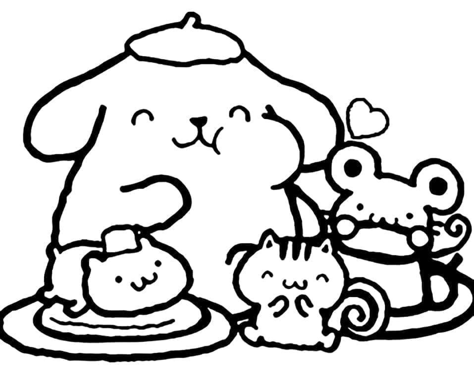 Pompompurin Với Bạn Bè