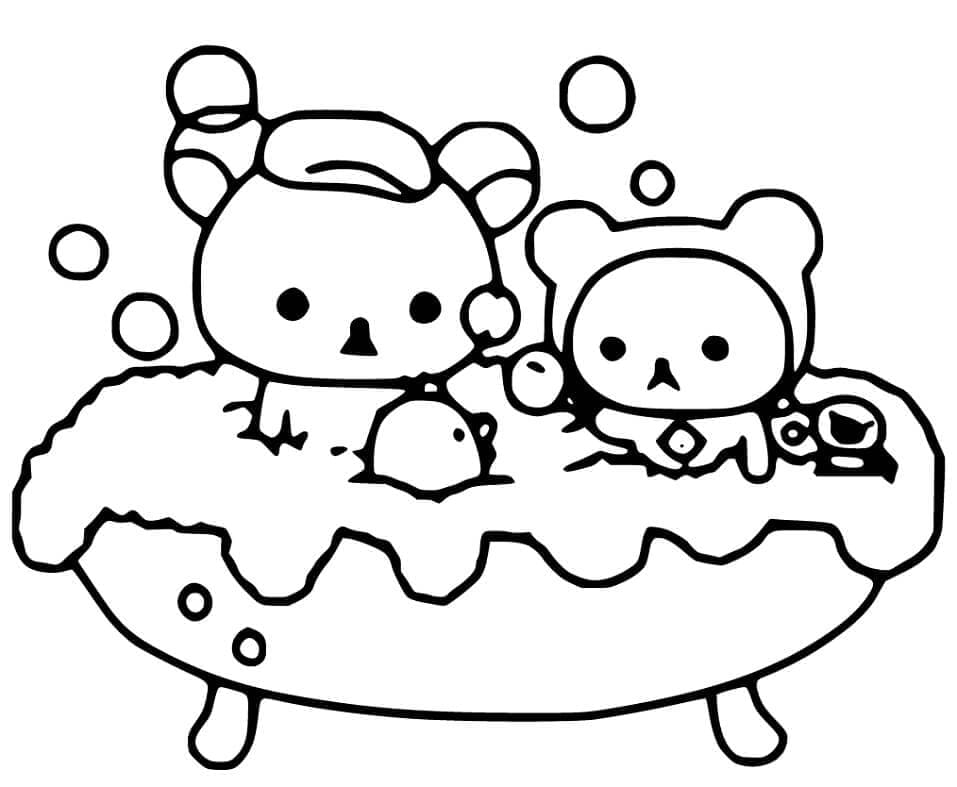 Rilakkuma Trong Bồn Tắm
