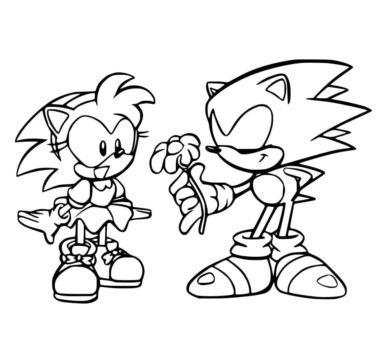 Sonic Tặng Amy Bông Hoa