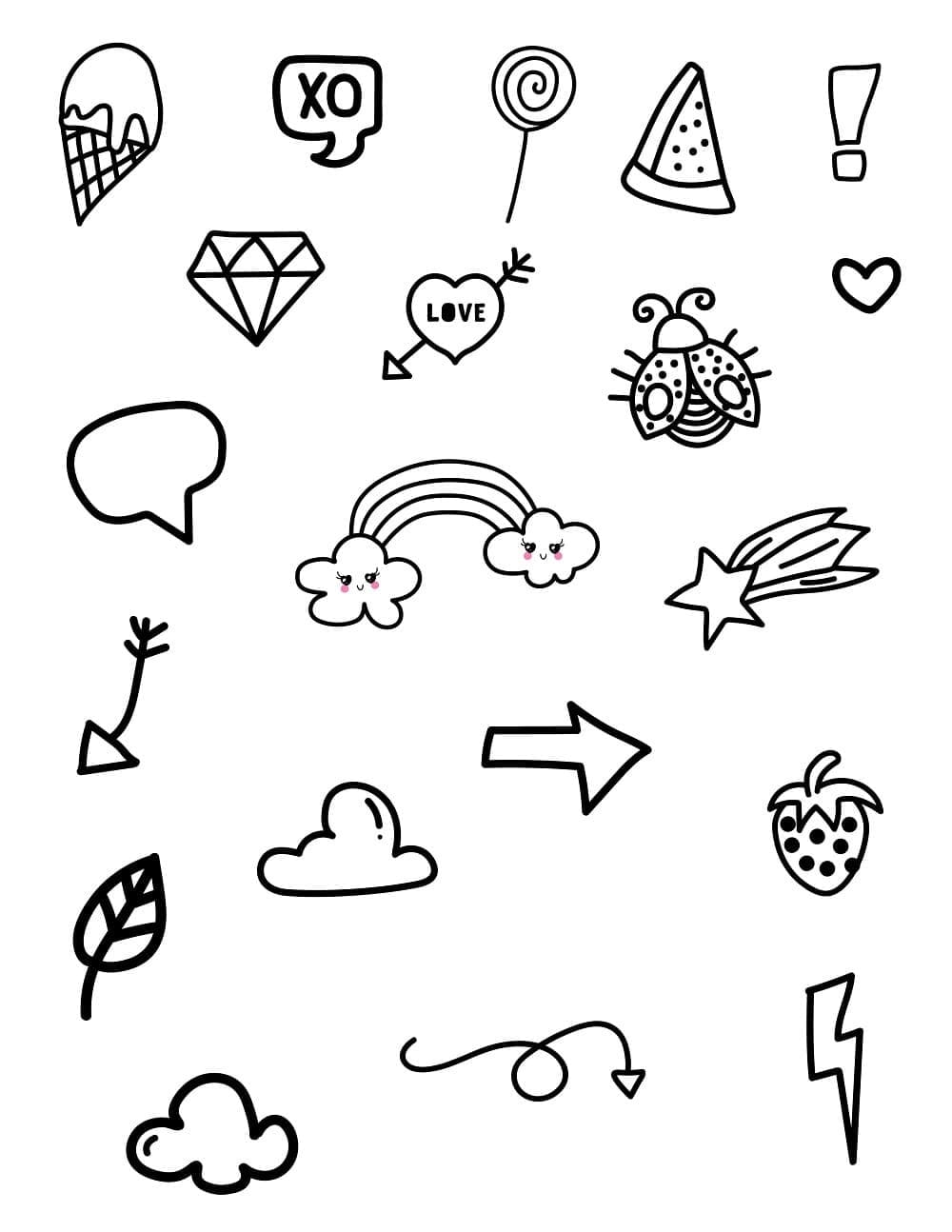 Sticker Dán Đơn Giản và Cute