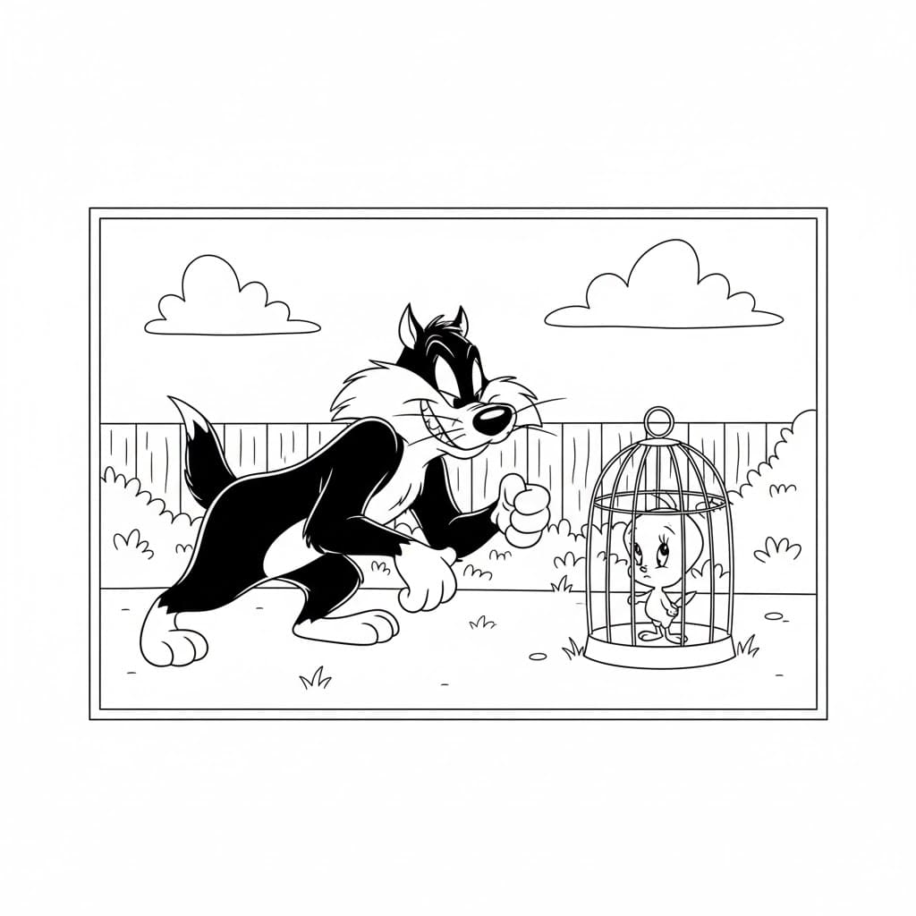 Sylvester Nhốt Tweety