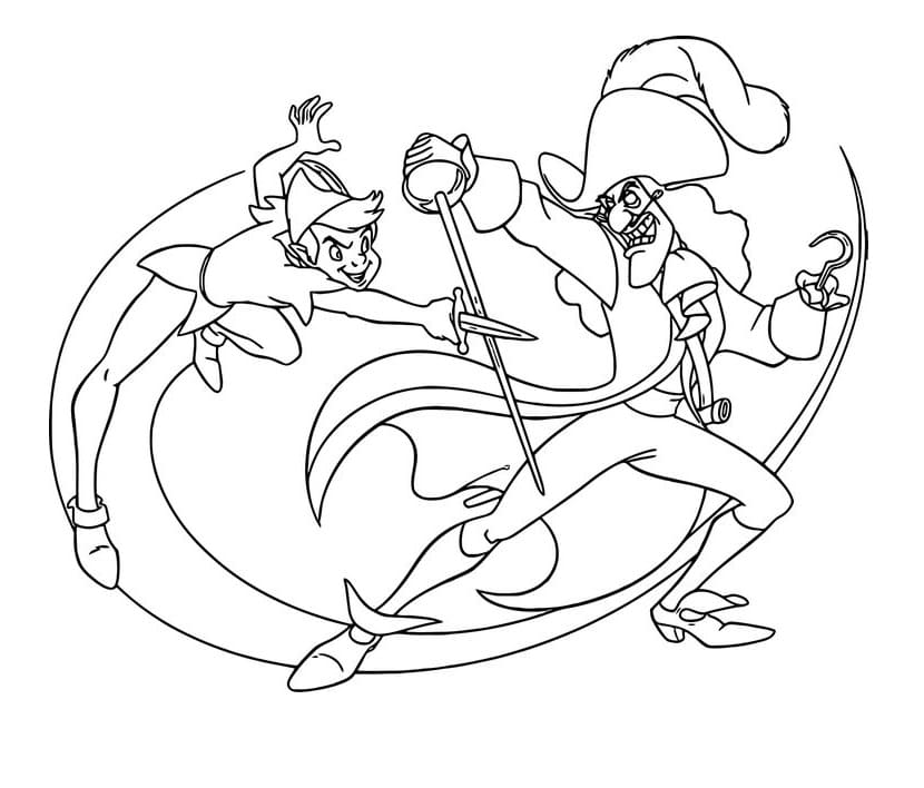 Thuyền Trưởng Hook Chiến Đấu Với Peter Pan