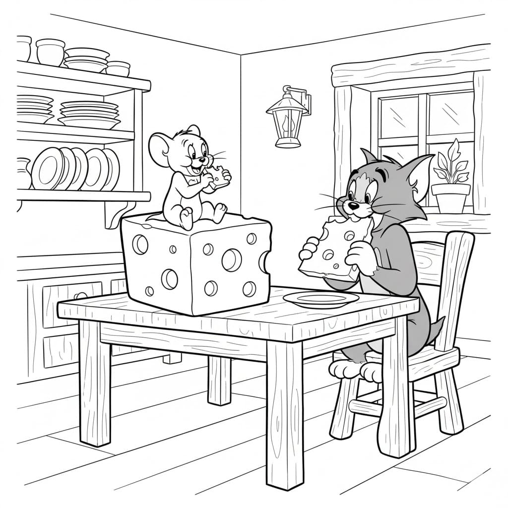 Tom Và Jerry Ăn Phô Mai