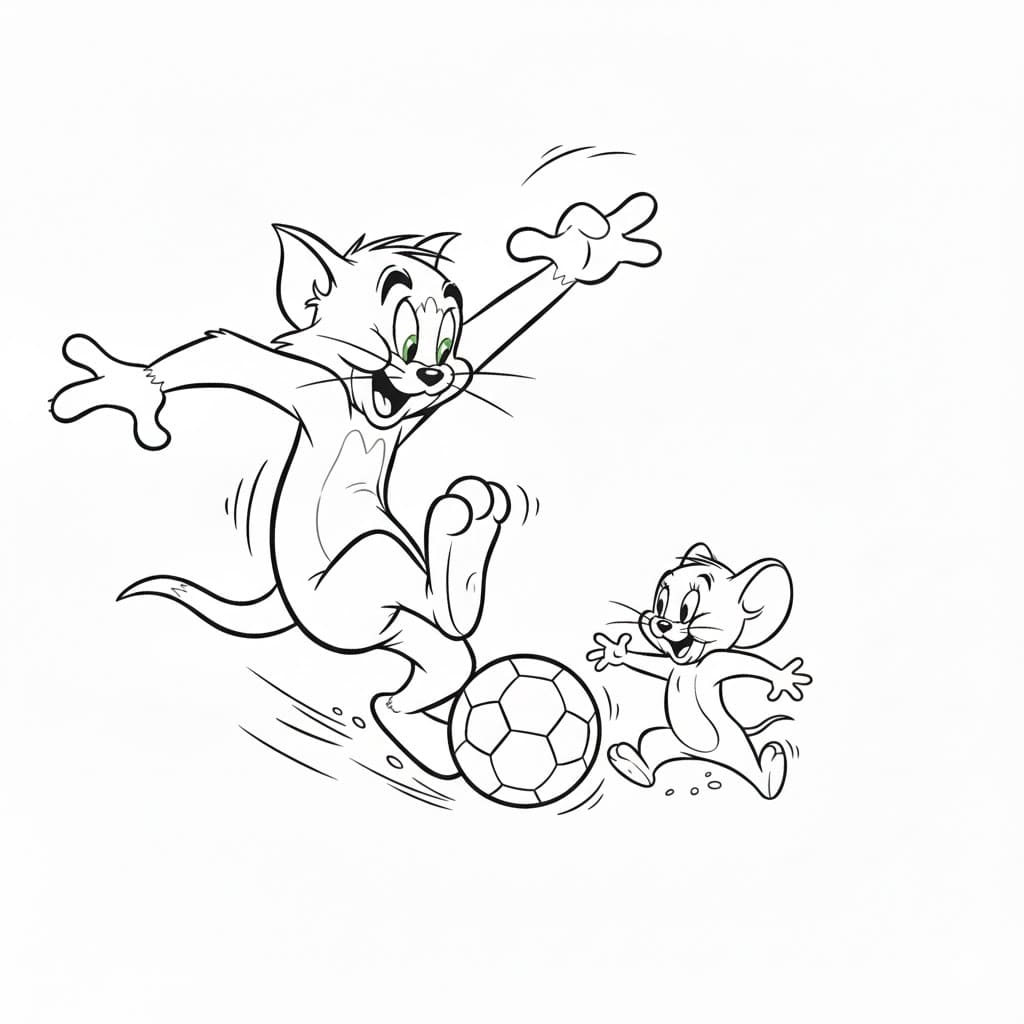Tom Và Jerry Chơi Đá Bóng