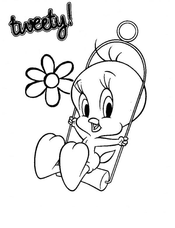 Tweety Với Bông Hoa