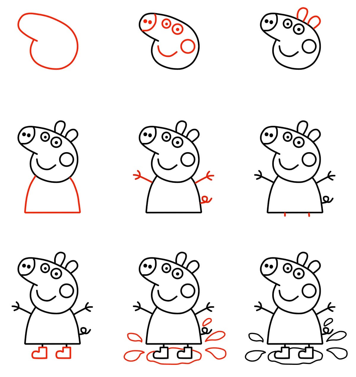 Vẽ Heo Peppa Tinh Nghịch