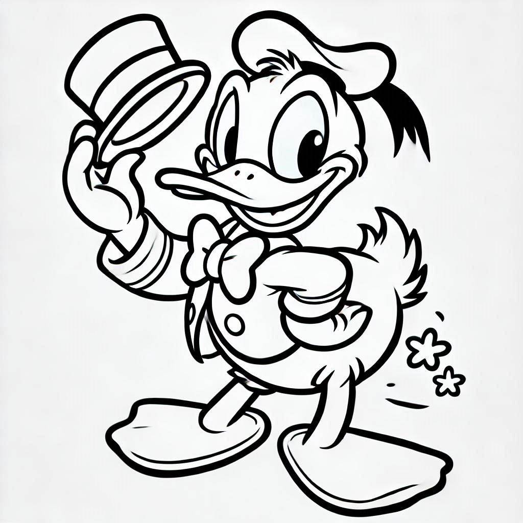 Vịt Donald Cầm Mũ