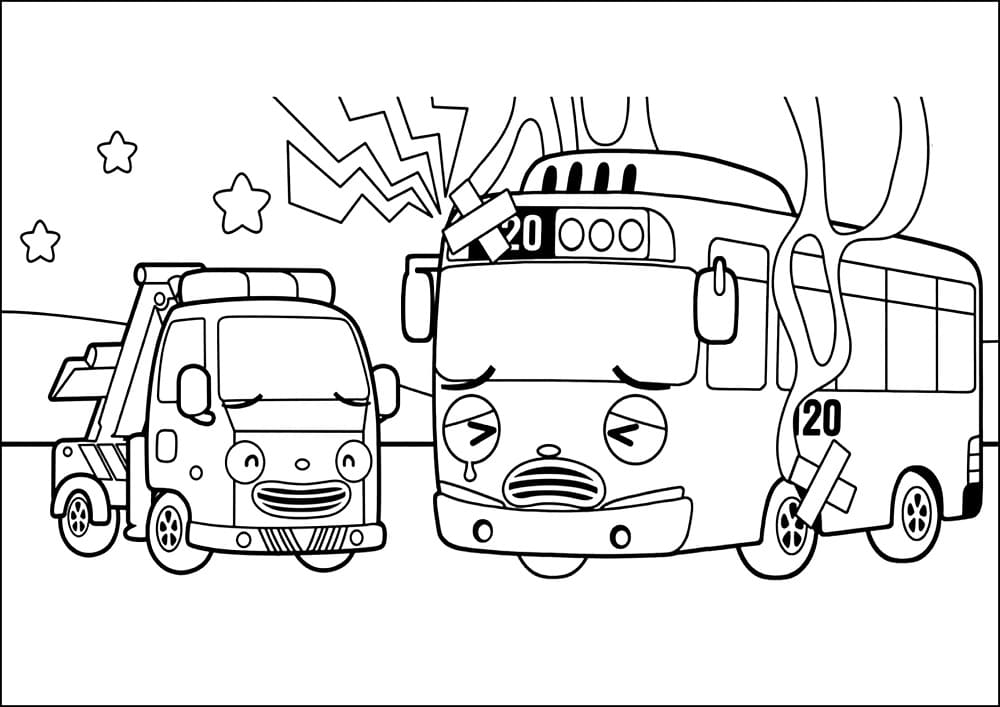 Tô Màu Xe Buýt Tayo