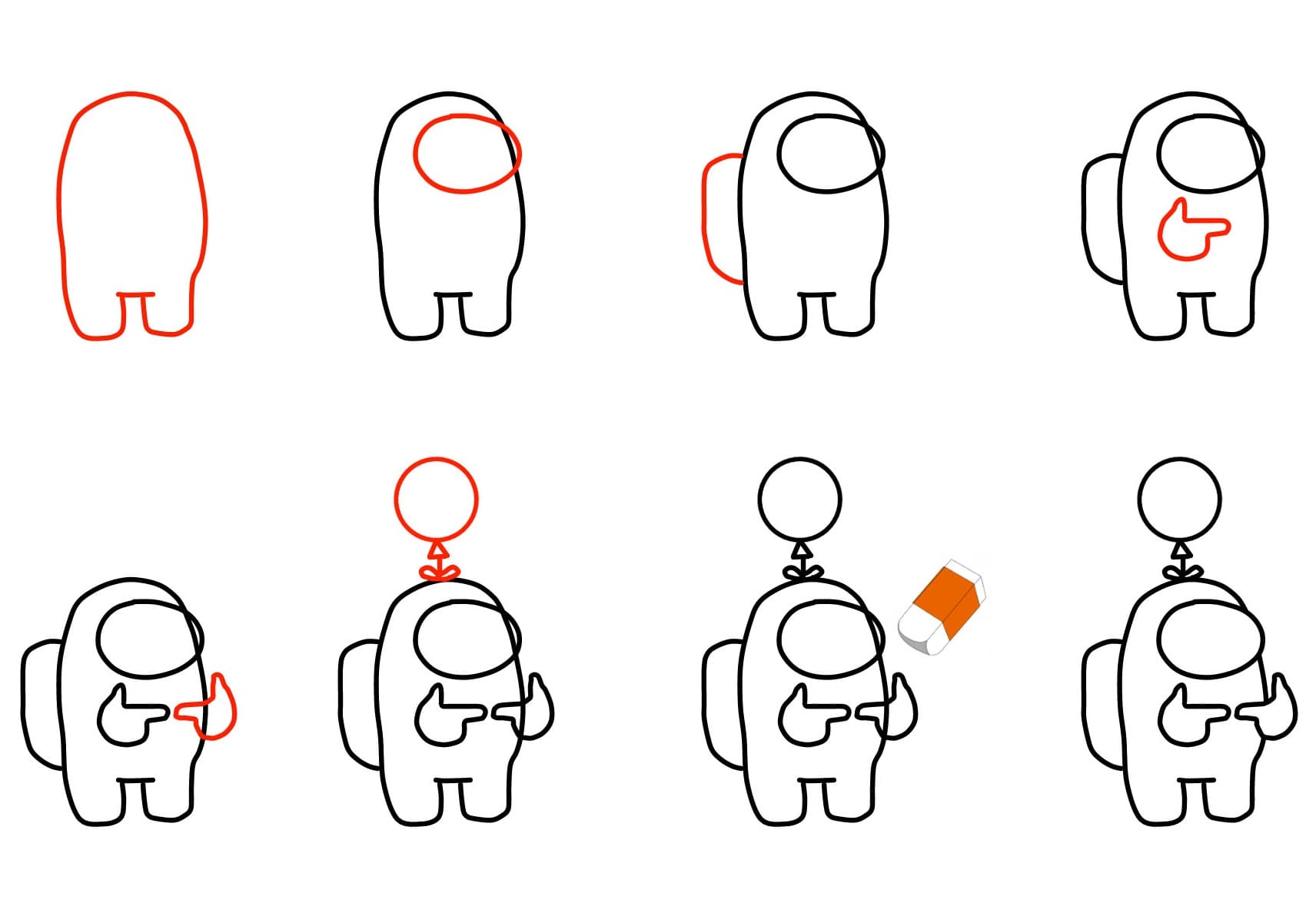 Vẽ Among Us Bóng Bay