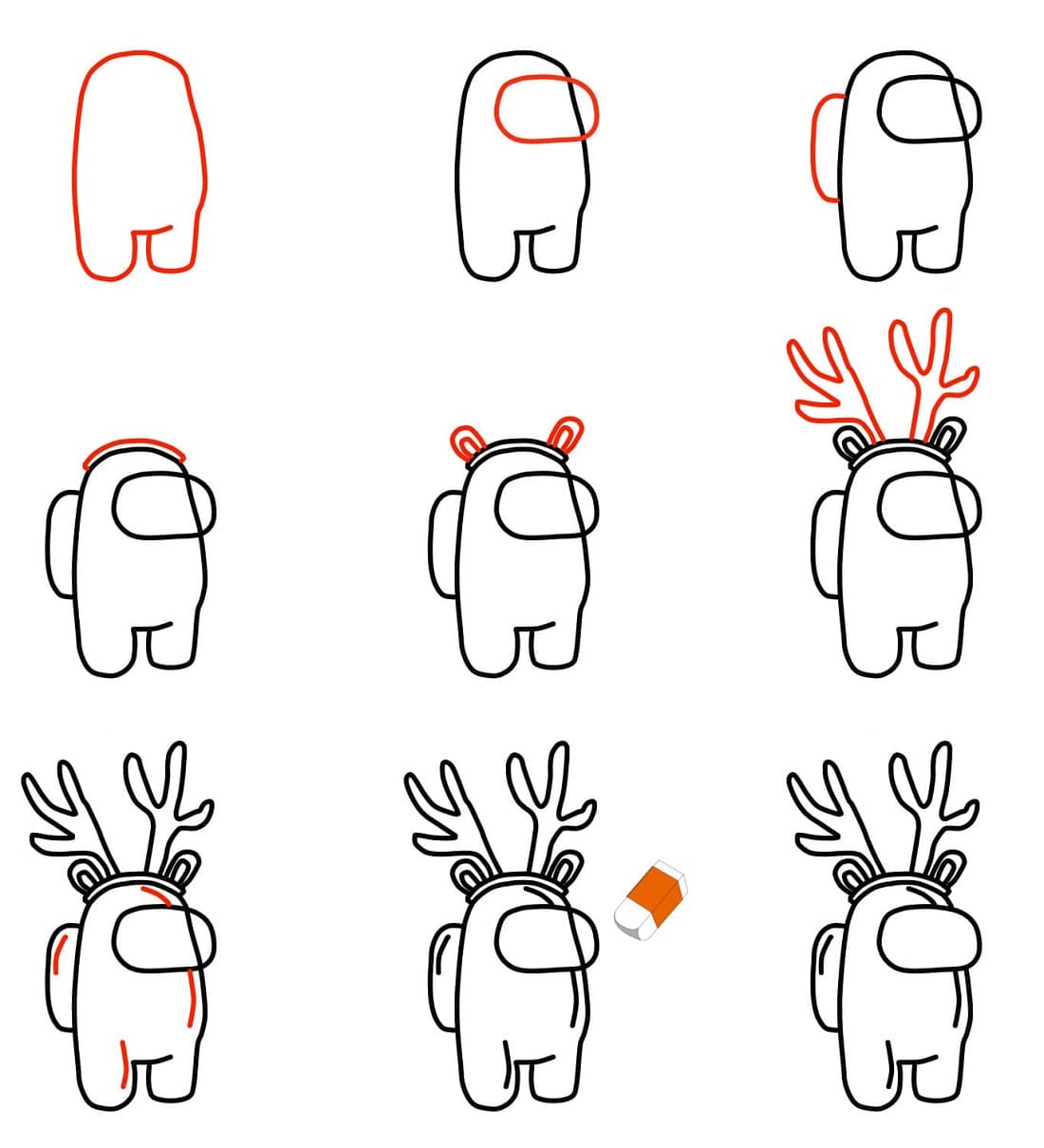 Vẽ Among Us Tuần Lộc