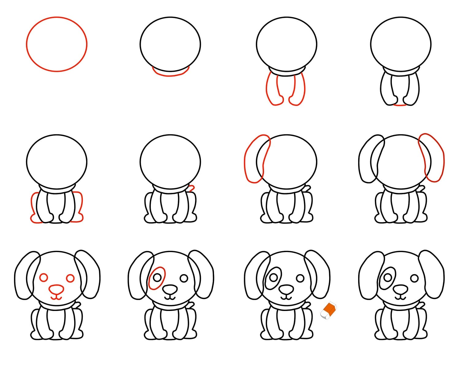 Vẽ Chú Chó Con Đáng Yêu