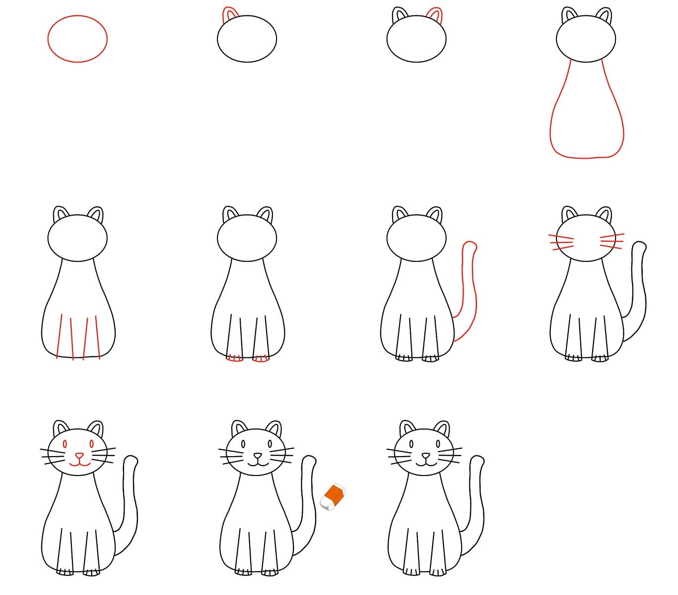 Vẽ Con Mèo Đáng Yêu