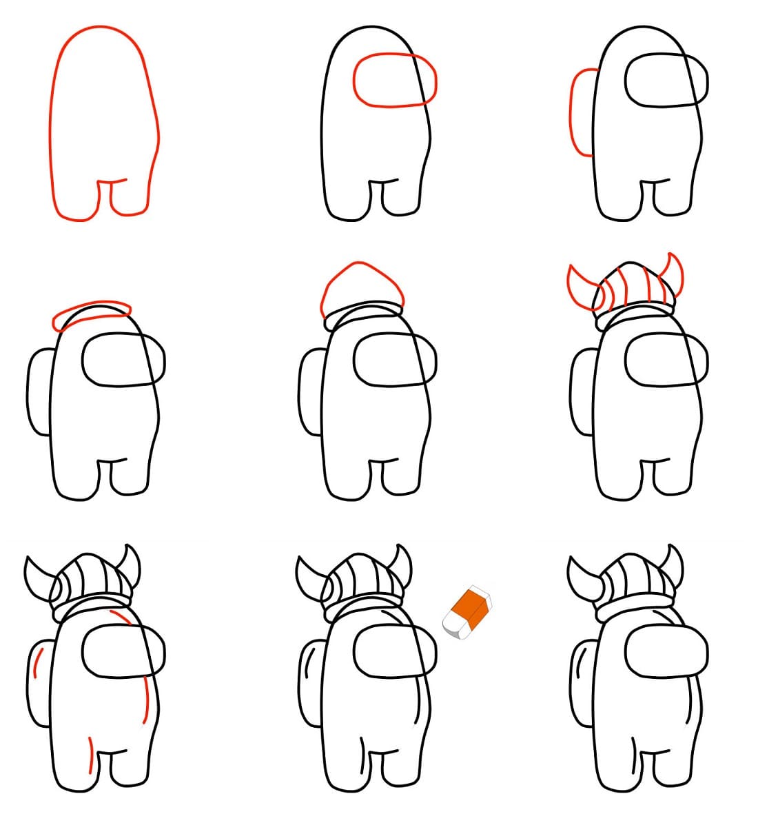 Vẽ Among Us Viking