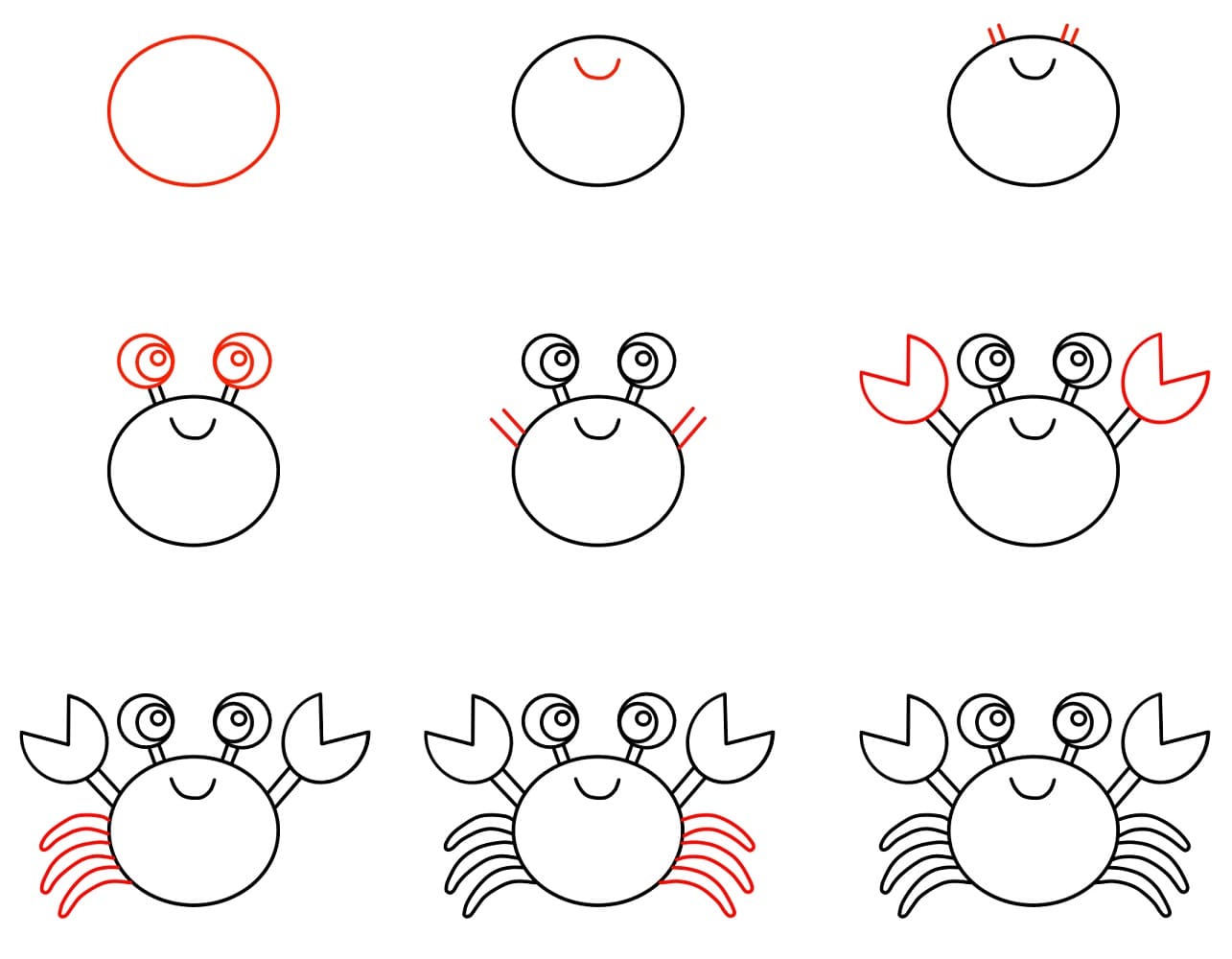 Vẽ Con Cua Đơn Giản