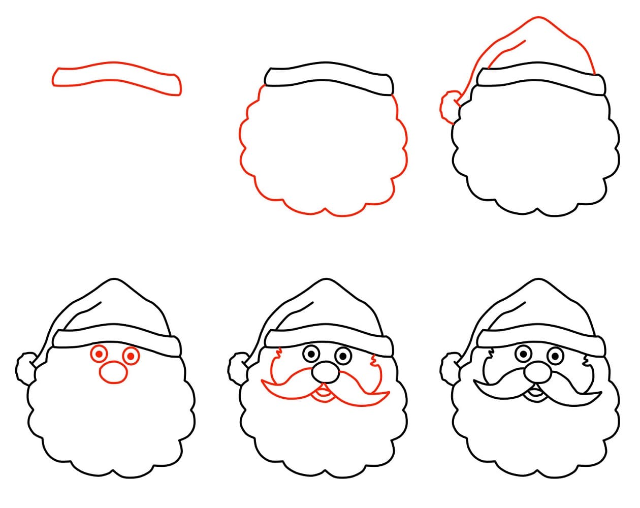 Vẽ Khuôn Mặt Ông Già Noel