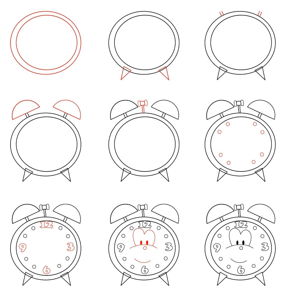Vẽ Chiếc Đồn Hồ Đáng Yêu