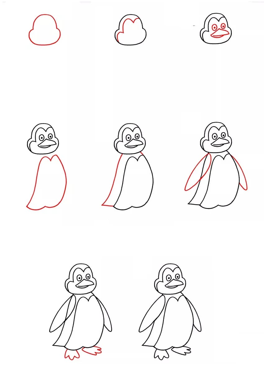 Vẽ Chim Cánh Cụt