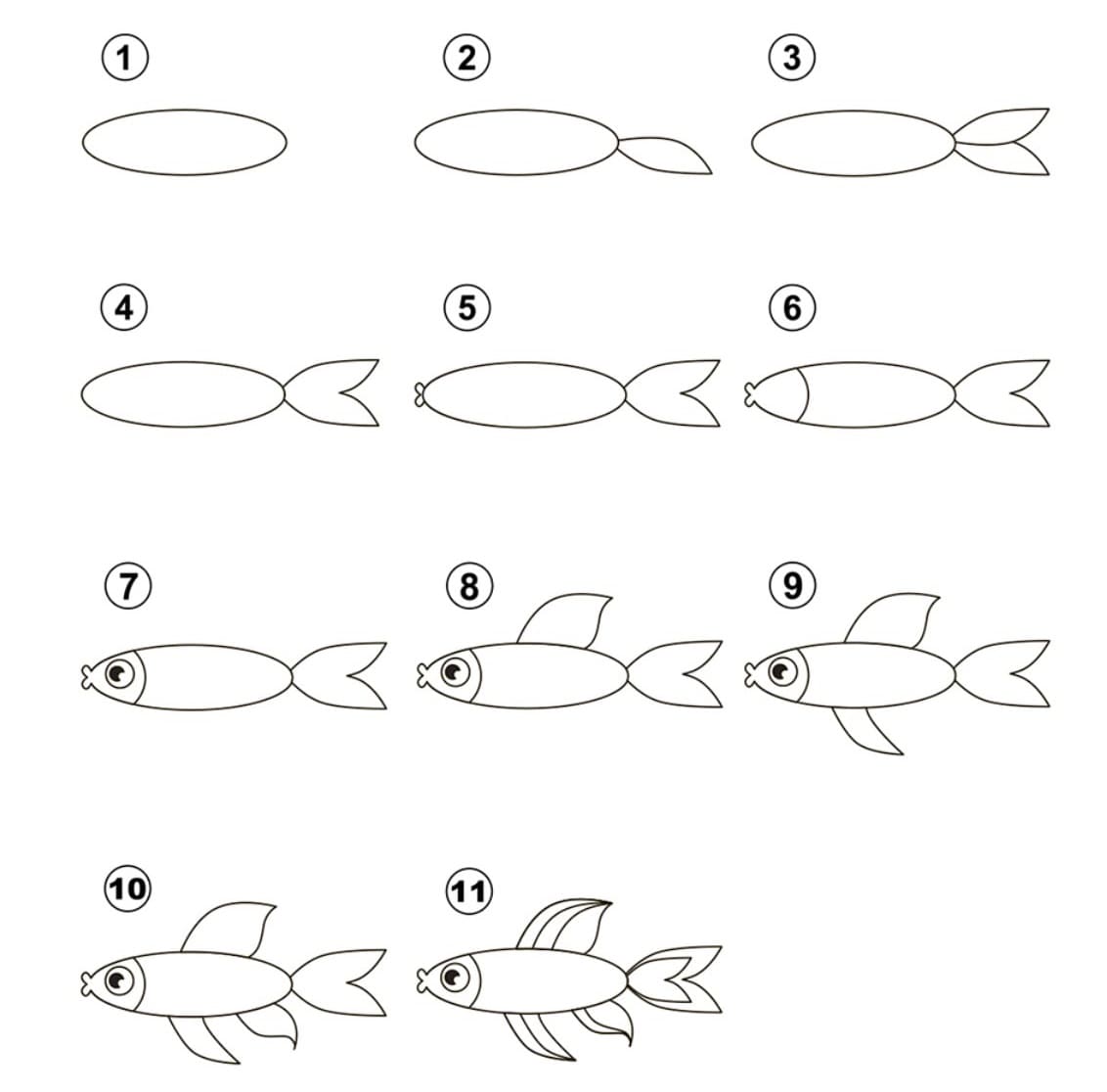 Vẽ Con Cá Ngộ Nghĩnh