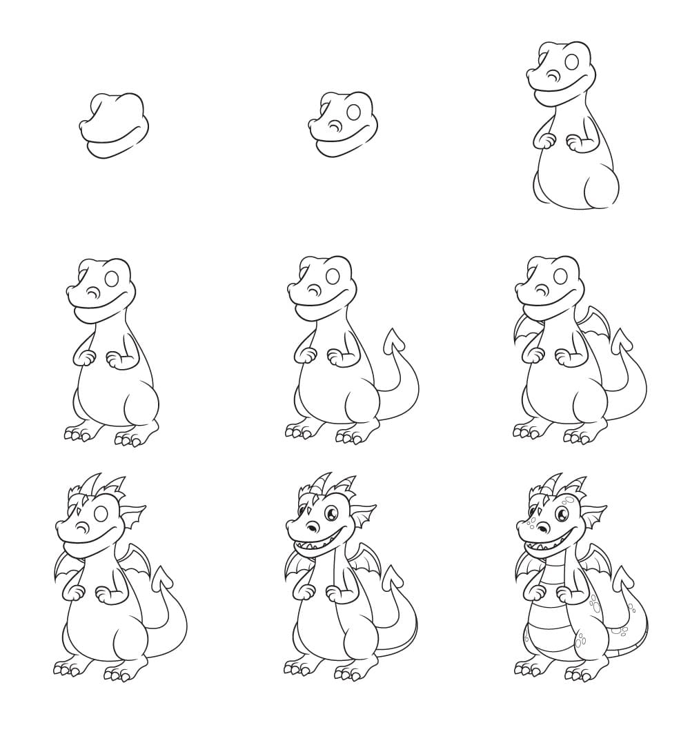 Vẽ Con Rồng Đáng Yêu