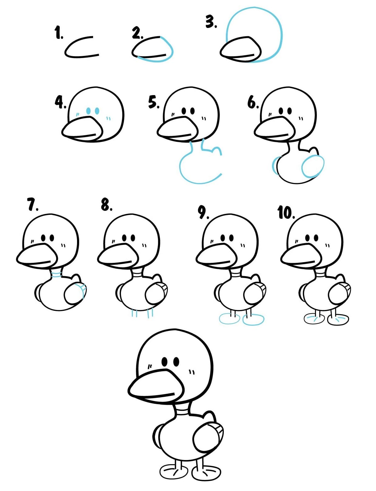 Vẽ Con Vịt Đáng Yêu