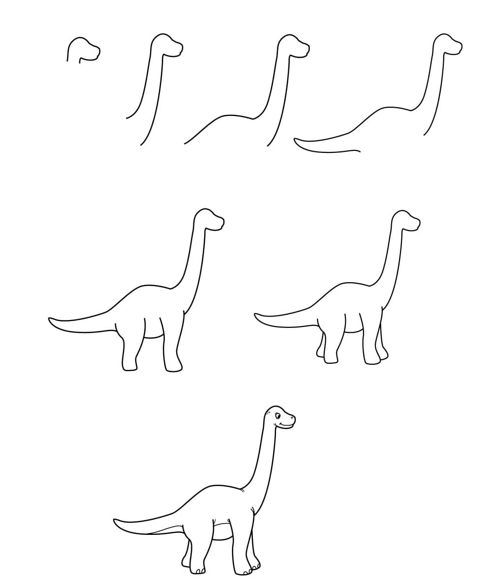 Vẽ Khủng Long Cổ Dài