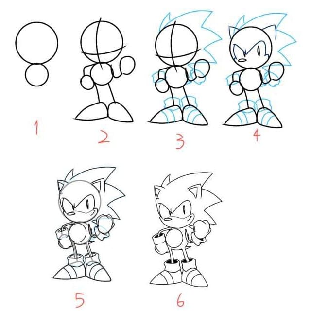 Vẽ Nhím Sonic Mạnh Mẽ
