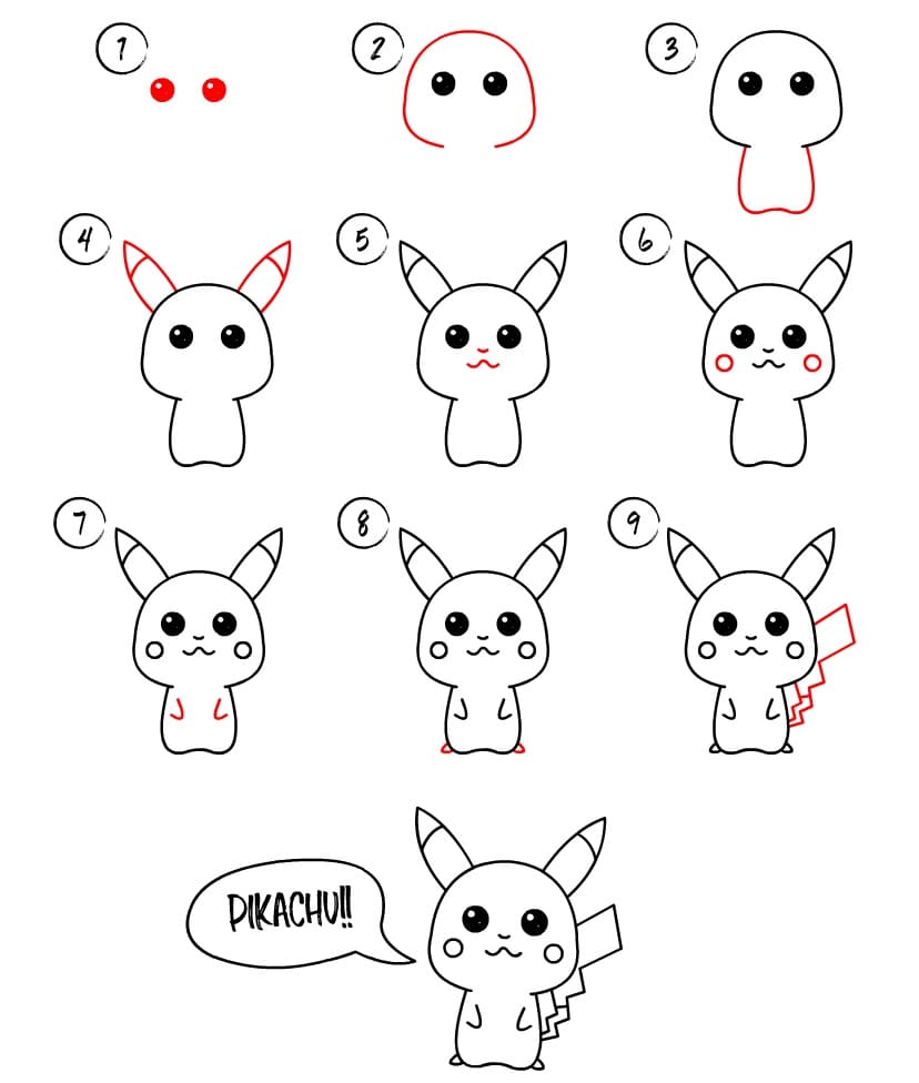 Vẽ Pikachu Ngộ Nghĩnh Đáng Yêu