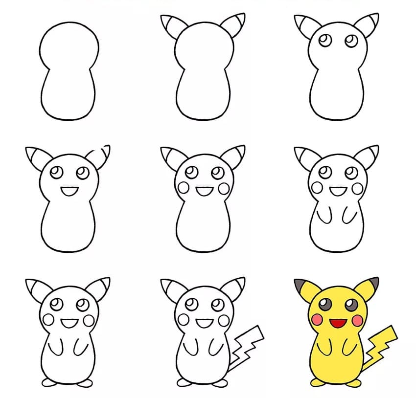Vẽ Pikachu Ngộ Nghĩnh