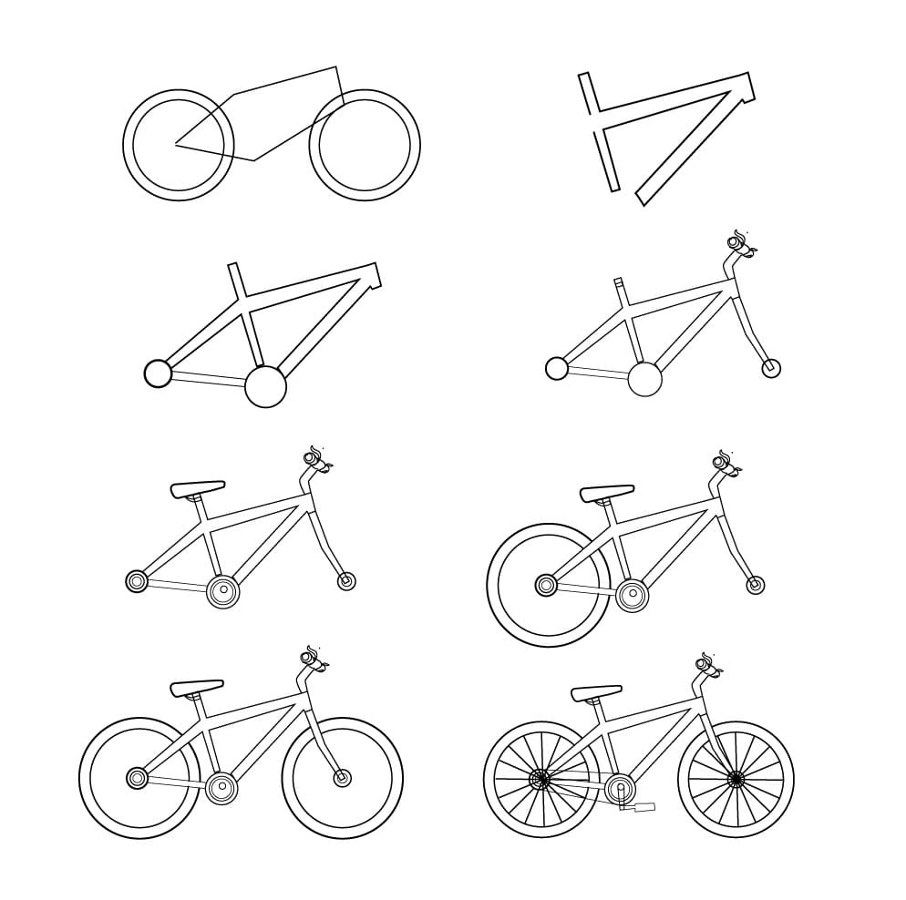 Vẽ Xe Đạp Đẹp và Đơn Giản