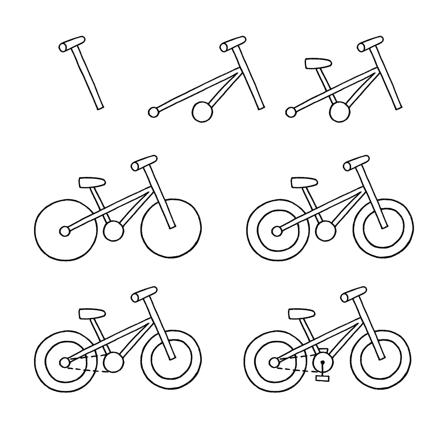 Vẽ Xe Đạp Đơn Giản