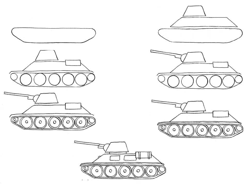 Vẽ Xe Tăng Chiến Đấu