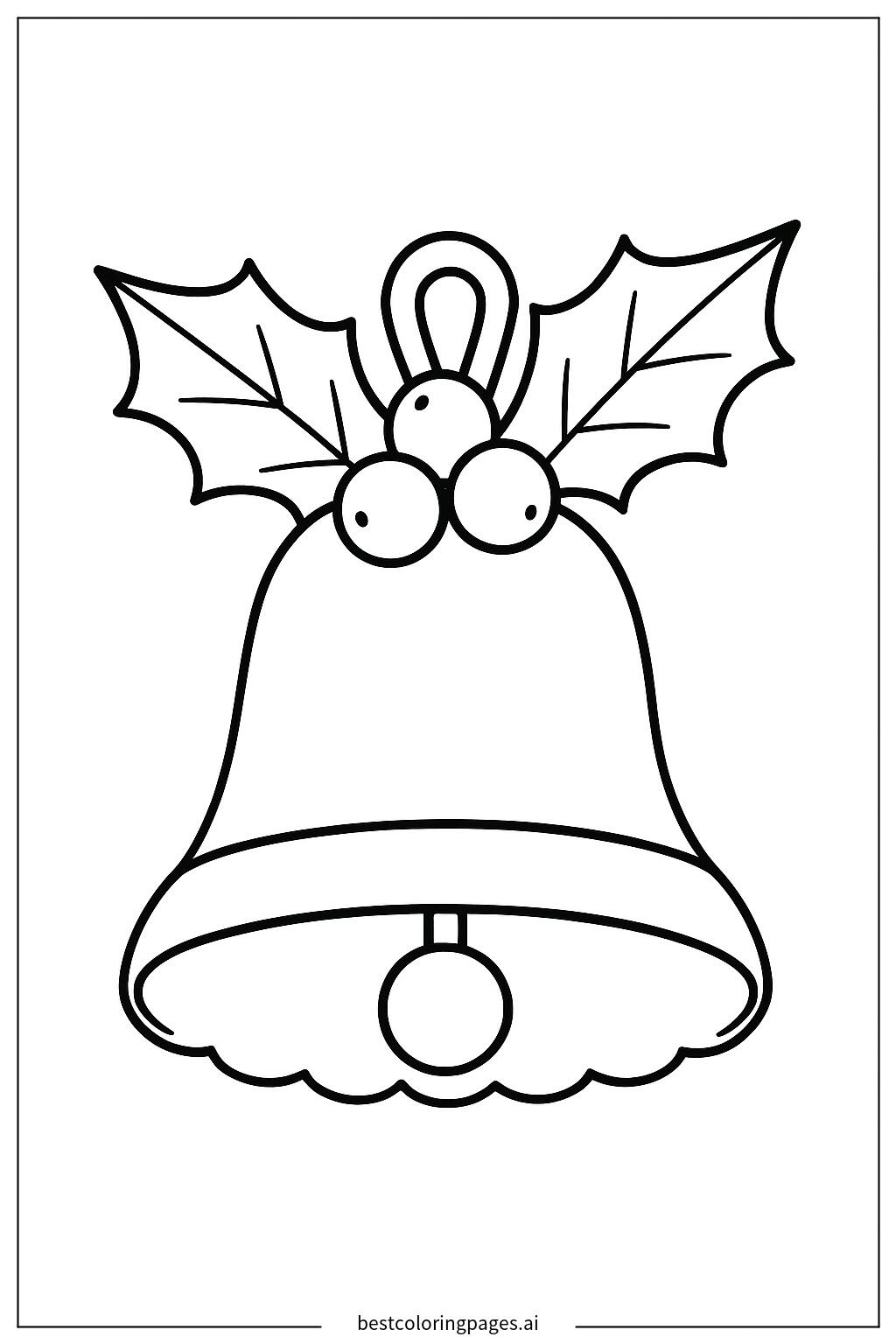 A bell with holly leaves