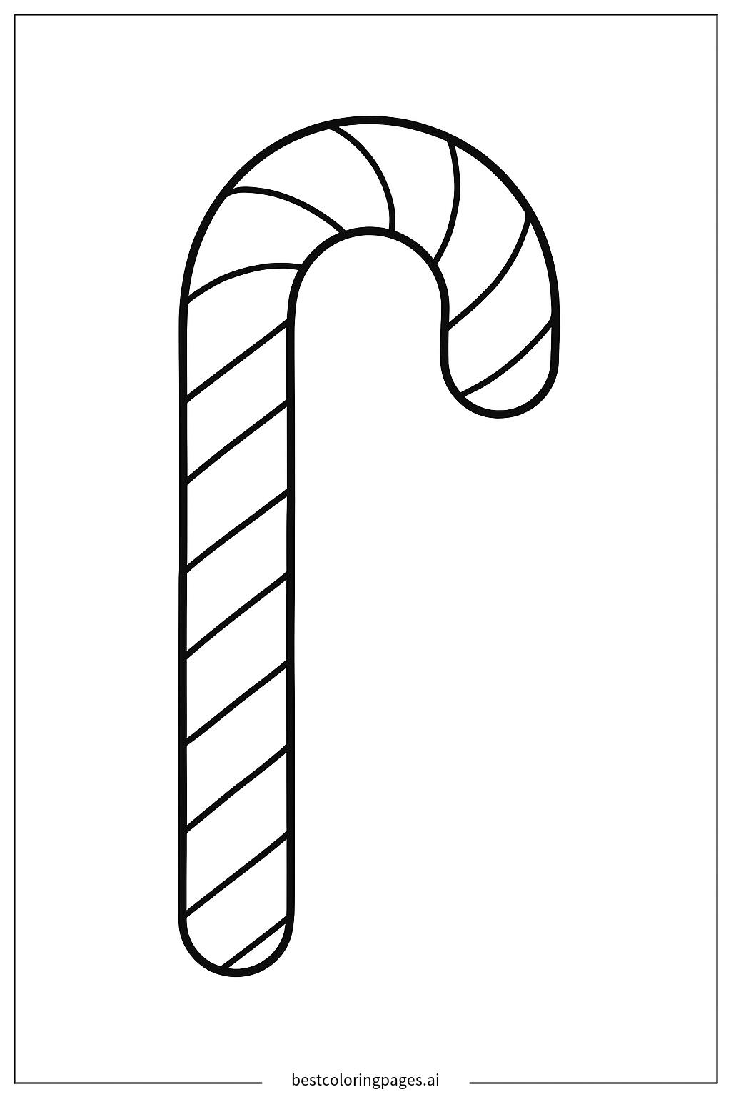 A candy cane with stripes