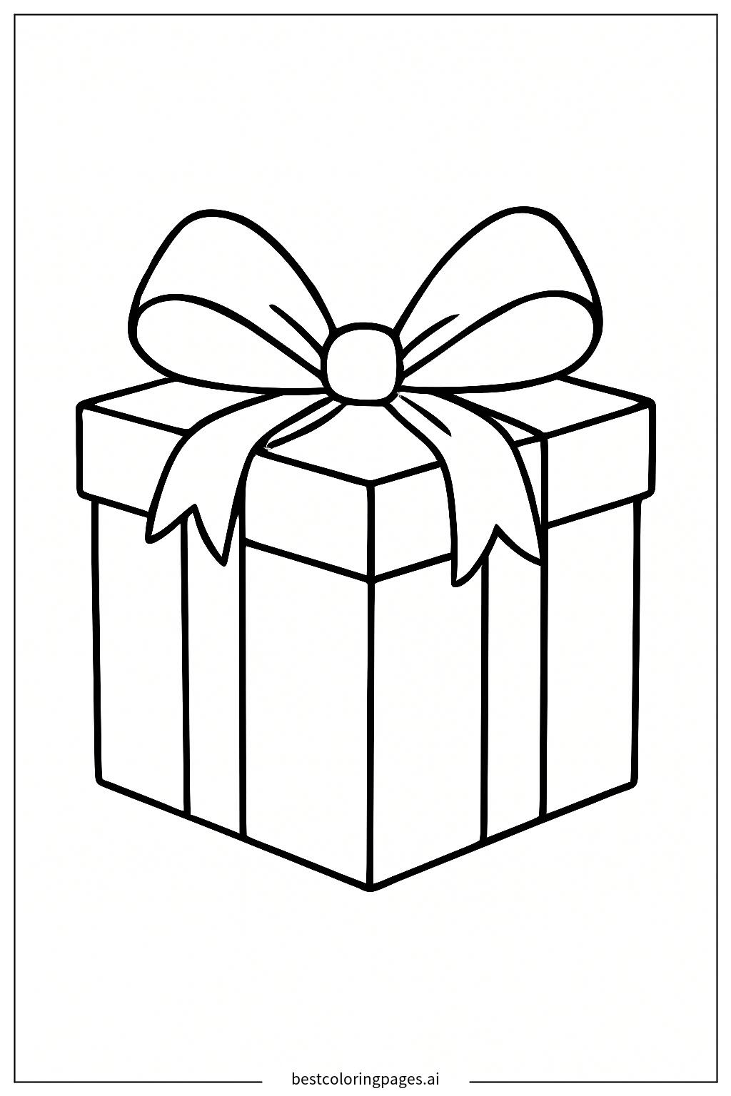A gift box with a big bow