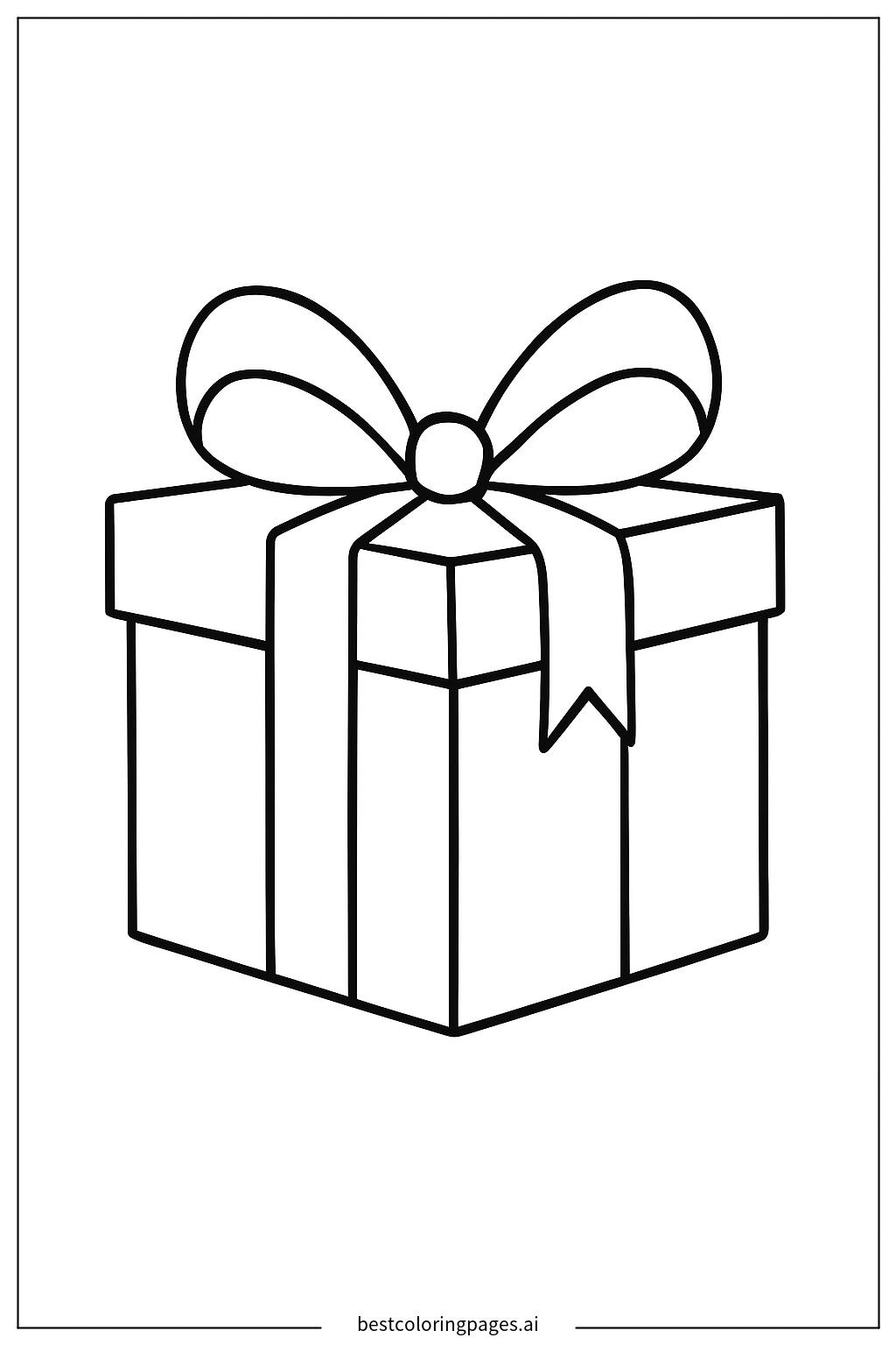 A gift box with a bow