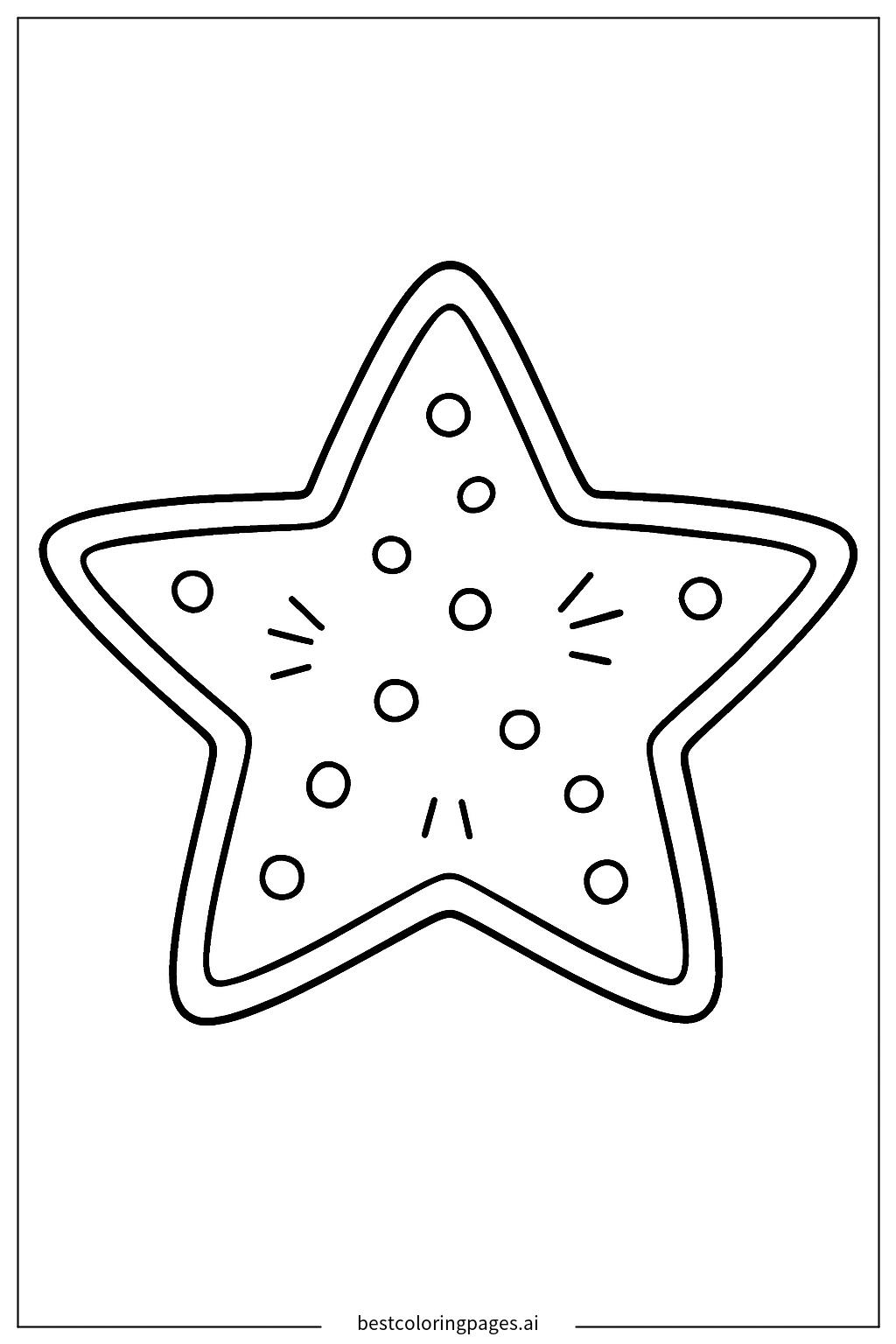 A gingerbread cookie shaped like a star