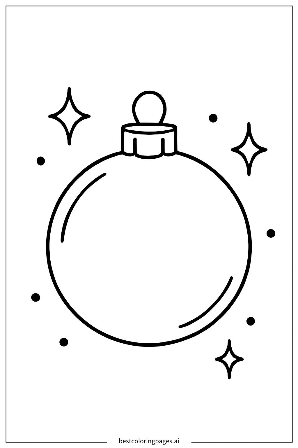 A single ornament ball with sparkles