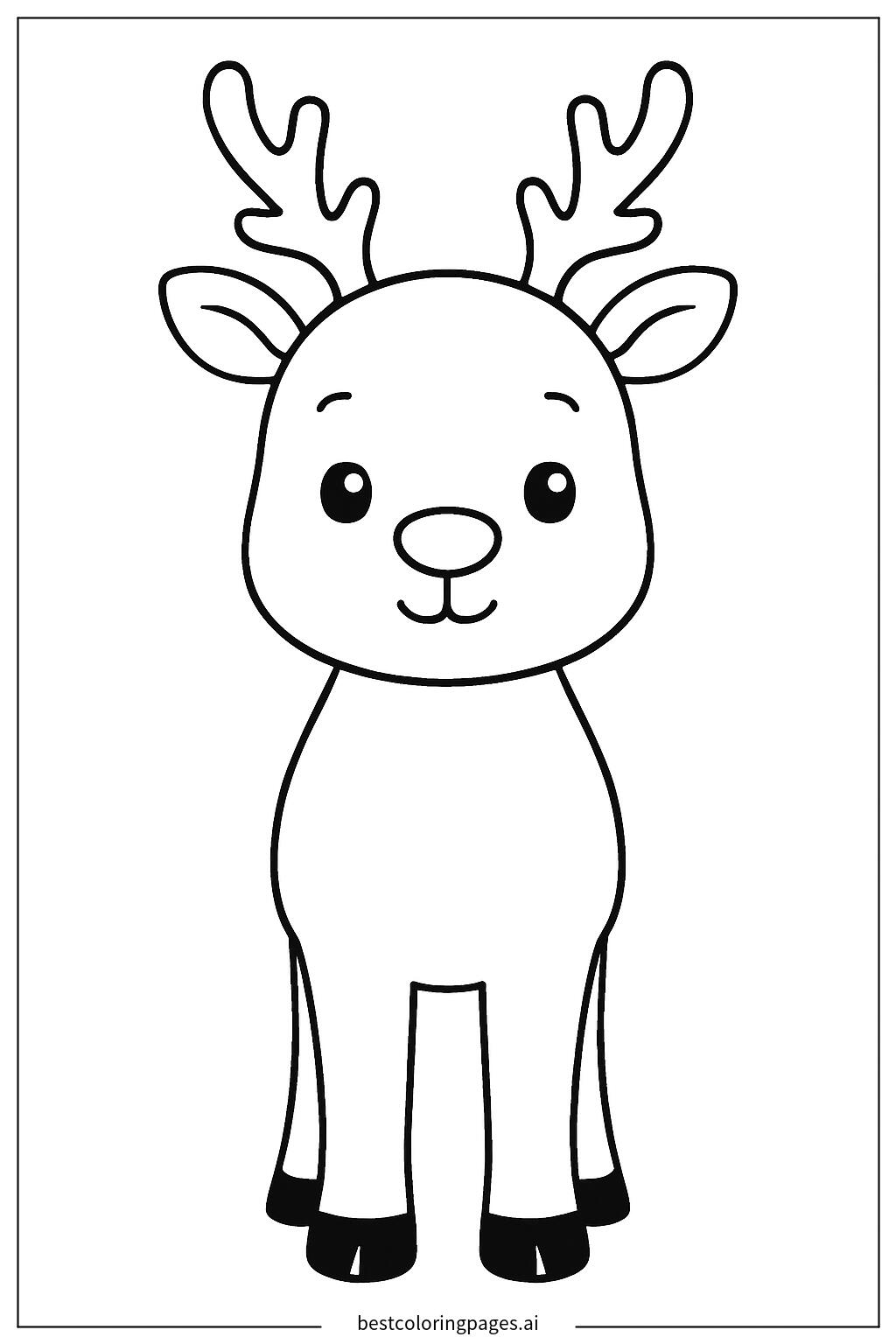 A single reindeer standing