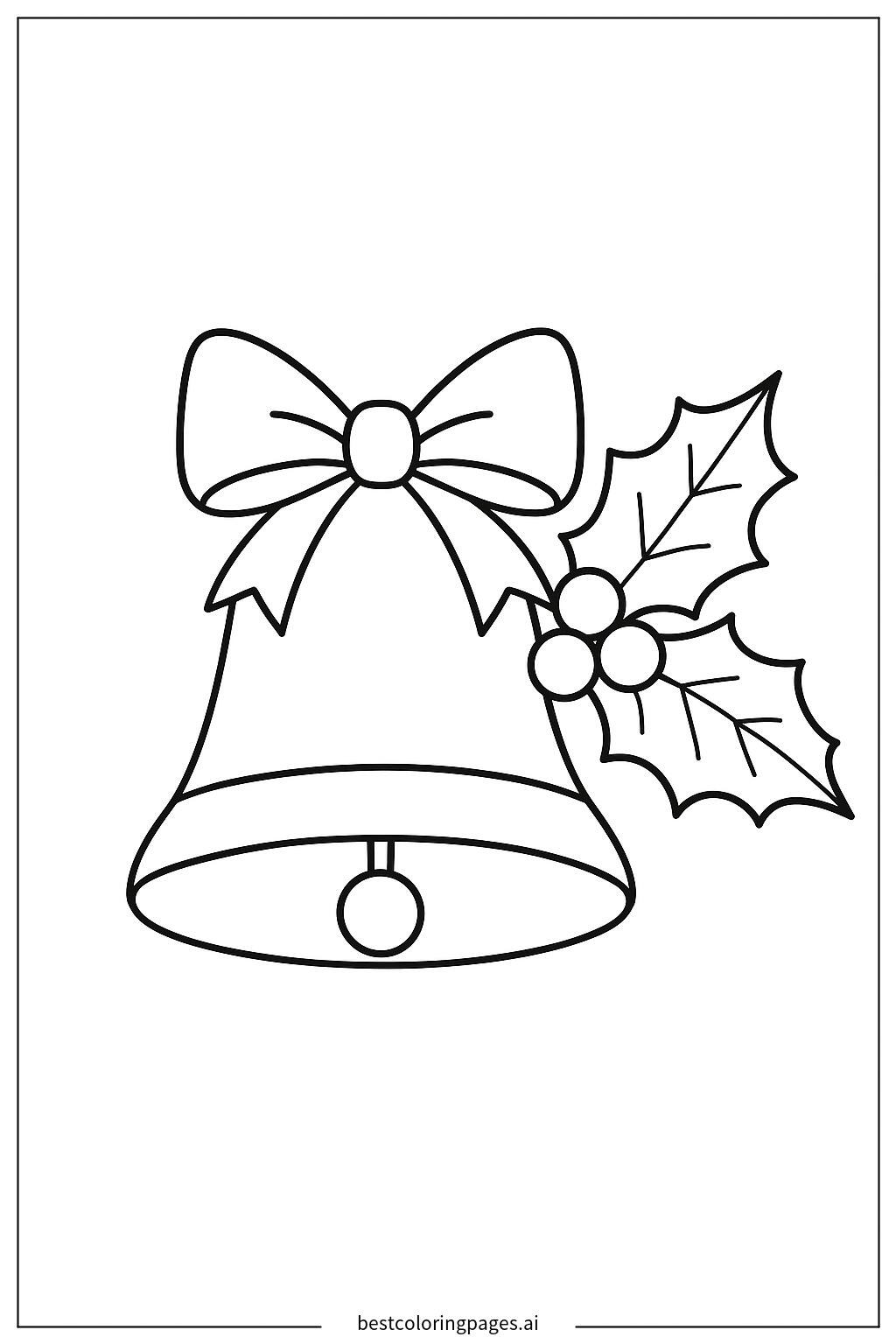 Bell with holly leaves