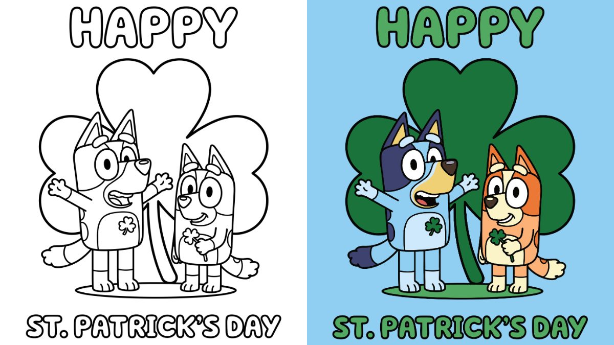 Trang Tô Màu Ngày Lễ Thánh Patrick Của Bluey