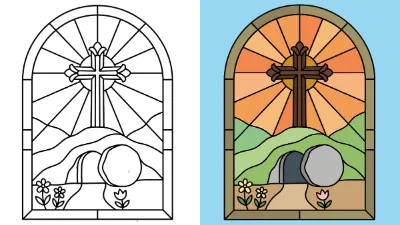 Trang Tô Màu Phục Sinh Cơ Đốc