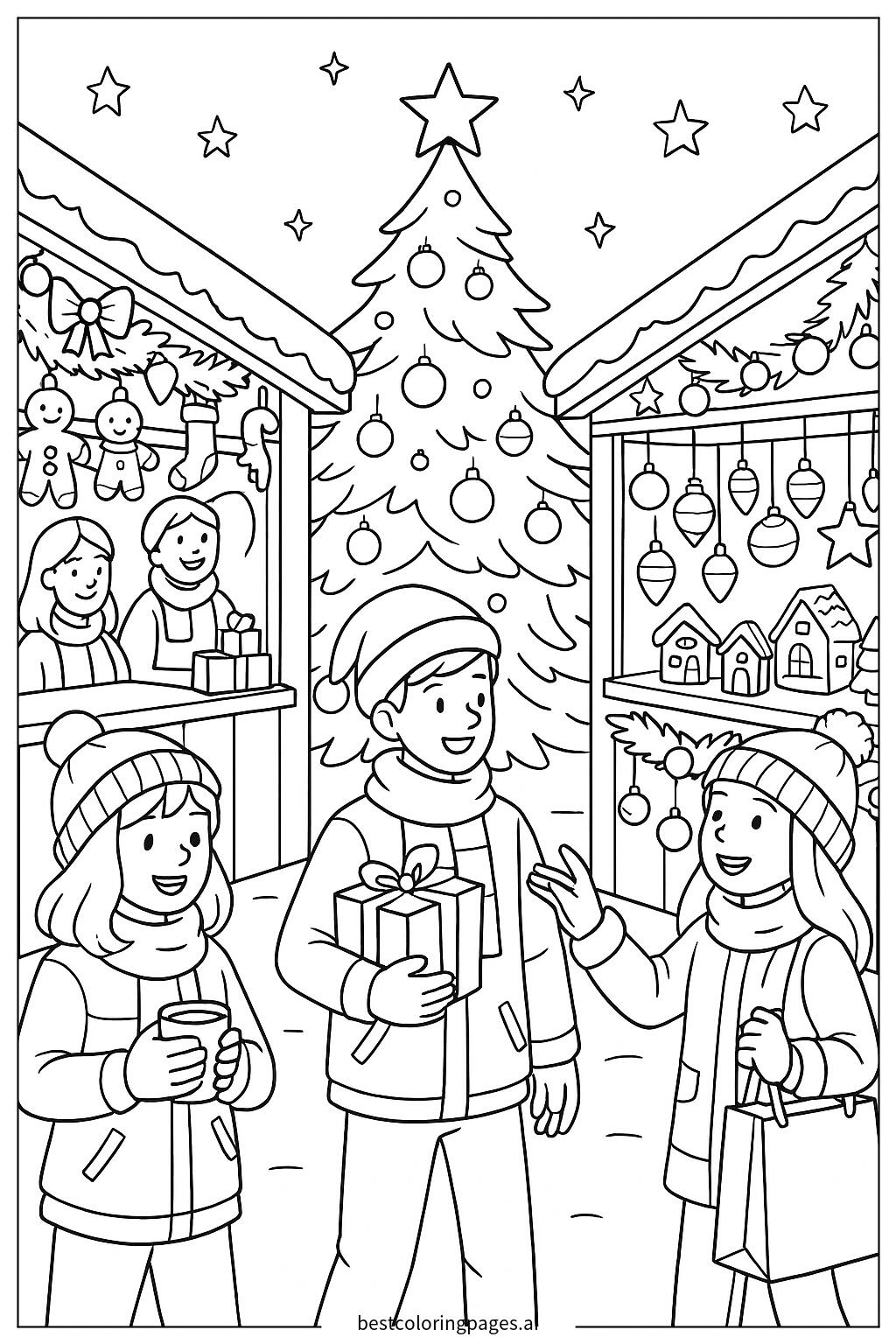 Christmas market scene
