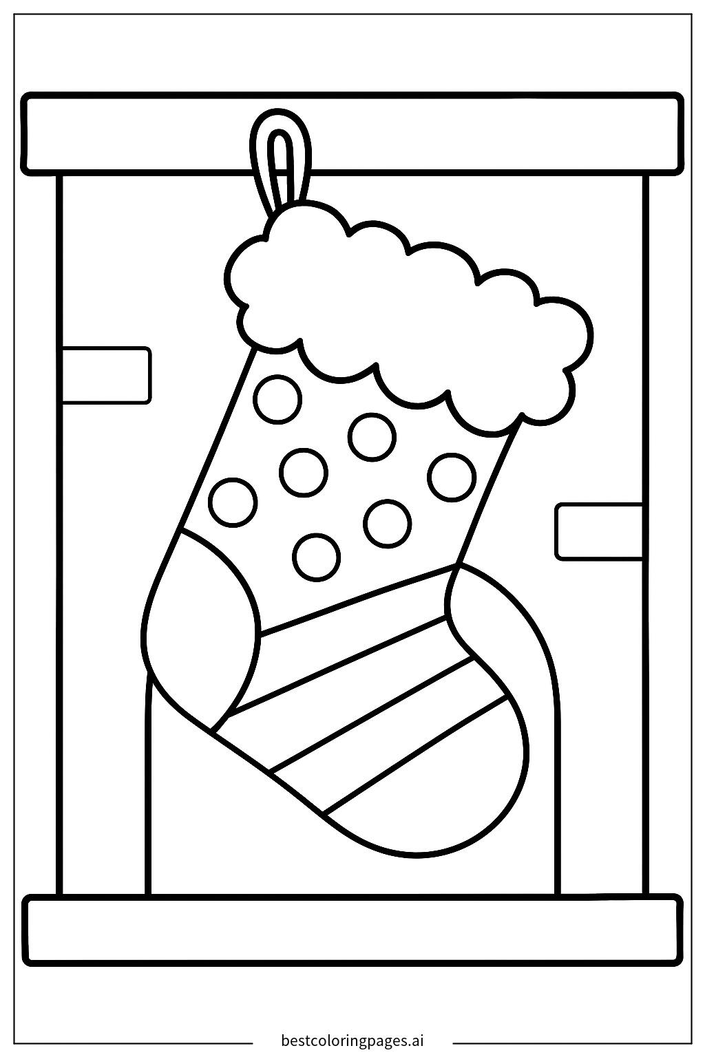 Christmas stocking hanging by the fireplace